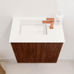 Mondiaz JOYA 40cm meuble de toilette - couleur Ruby - Vasque FAYE position Gauche 1 trou de robinet couleur Talc. SW1421737