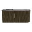 Mondiaz JOYA-DLUX 91.6cm meuble de salle de bains WC - arrondi droit couleur Shadow - Vasque FAYE position Gauche 1 trou de robinet couleur Sombra. SW1425228