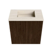 Mondiaz JOYA-DLUX Meuble de toilette 40cm - couleur Walnut - Vasque FAYE position Milieu Sans trou de robinet couleur Meli. SW1424380