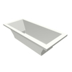 Baignoire Xenz Society - 190x80cm - avec trop-plein - sans bonde - Acrylique Edelweiss mat SW103097