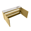 MONDIAZ TURE-DLUX meuble WC 120 cm Oro. EDEN lavabo Glace position à droite. Sans trou de robinet. SW1103450