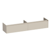 BRAUER Embrace wastafelonderkast - 198x35x45.5cm - 2 softclose lades - greeploos - 2 sifon uitsparingen - mat beige SW1200336