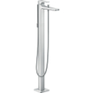 Hansgrohe Metropol Pièce de finition pour mitigeur de baignoire sur pied montage au sol avec inverseur avec tête bec fixe 23.5cm chrome noir brossé SW297548