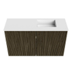 Mondiaz JOYA 70cm meuble de salle de bains - couleur Shadow - Vasque FAYE position Droite Sans trou de robinet couleur Talc. SW1421467
