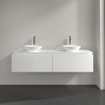 Villeroy & Boch Legato Meuble sous lavabo avec 2 tiroirs pour 2 lavabos 160x50x38cm Blanc mat 0124768