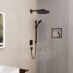 Hansgrohe Rainfinity ensemble de douche 130 3jets barre coulissante 65cm mat noir SW918367