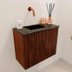 Mondiaz JOYA-DLUX Meuble de salle de bains 50cm - couleur Ruby - Vasque FAYE position Gauche Sans trou de robinet couleur Lava SW1423603