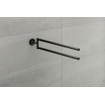 Duravit Starck T Porte-serviettes - 2 barres - 46,5cm - pivotant - noir mat SW297086