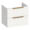 BRAUER Elevate wastafelonderkast ondiep 60 excl. opleggrepen 2 softclose lades en 1 sifon uitsparing - mat wit SW1200226