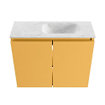 MONDIAZ TURE-DLUX meuble WC 60 cm Ocher. EDEN lavabo Opalo position à droite. Sans trou de robinet. SW1104394
