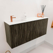 Mondiaz JOYA 90cm meuble de toilette - couleur Shadow - Vasque FAYE position Gauche 1 trou de robinet couleur Talc SW1421494