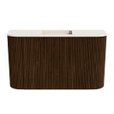 Mondiaz JOYA-DLUX 73.2cm toiletmeubel - ronding links en rechts kleur Walnut - Wastafel FAYE positie Midden Zonder kraangat kleur Meli. SW1424457