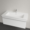Villeroy & Boch Venticello lavabo pour meuble - avec cuve au milieu 1 trou de robinet traversant 100x50cm - (convient pour 3 trous de robinet) avec trop-plein Ceramic+ stone white SW209629