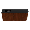 Mondiaz JOYA Meuble de salle de bains 101,6cm - arrondi droit couleur Ruby - Vasque FAYE position Gauche 1 trou de robinet couleur Urban SW1421930