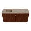 Mondiaz JOYA-DLUX 90cm meuble de toilette - couleur Ruby - Vasque FAYE position Gauche 1 trou de robinet couleur Arena. SW1425272