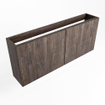 Mondiaz FOWY Meuble sous lave-mains - 90x22x50cm - 2 portes - push to open - softclose - Dark Brown SW1016859