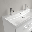 Villeroy & Boch Avento Lavabos pour meuble 100x47cm 2 trous pour robinetterie avec trop plein ceramic+ blanc SW59851