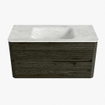 Mondiaz CIRO-DLUX Badkamermeubelset - 100x45x50cm - Solid surface wastafel Opalo - 1 wasbak Midden - 1 kraangat - 2 lades - Shadow SW1532391