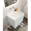 Mondiaz VICA ensemble de meuble de salle de bain - 60cm - meuble sous-vasque argile - 2 tiroirs - lavabo nuage milieu - sans trou de robinet - miroir LED - version XL 60cm de haut SW1097887