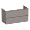 BRAUER Inspire wastafelonderkast 100 2 softclose lades - greeploos - 1 sifon uitsparing - mat taupe SW1200553