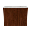 Mondiaz JOYA-DLUX 50cm toiletmeubel - kleur Ruby - Wastafel FAYE positie Rechts 1 kraangat kleur Glace. SW1423531
