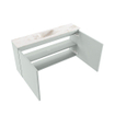 MONDIAZ TURE-DLUX Meuble toilette - 100cm - Greey - EDEN - vasque Frappe - position centrale - 1 trou de robinet SW1102821