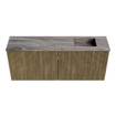 Mondiaz JOYA-DLUX 100cm toiletmeubel - kleur Dusk - Wastafel FAYE positie Rechts Zonder kraangat kleur Sombra. SW1426149