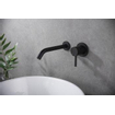 Wiesbaden Ribbd eenhendel wastafelkraan met coldstart inbouw compleet mat zwart SW632108