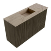 Mondiaz JOYA-DLUX Meuble de salle de bains 70cm - couleur Shadow - Vasque FAYE position Milieu Sans trou de robinet couleur Arena SW1424801