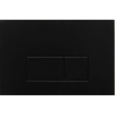 QeramiQ Dely Swirl Ensemble WC- 36.3x51.7cm - Réservoir encastré Geberit UP320 - Abattant de 35mm d'épaisseur - Plaque de commande en métal noir mat - Boutons rectangulaires - Noir mat SW1138605