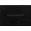 QeramiQ Dely Swirl Toiletset - 36.3x51.7cm - Geberit UP320 Burda inbouwreservoir - 35mm zitting - mat zwarte metalen bedieningsplaat - rechthoekige knoppen - wit glans SW1138648