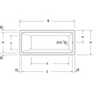 Duravit No.1 baignoire encastrée 180x80cm acrylique Blanc SW723728