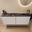 MONDIAZ TURE-DLUX Meuble toilette - 120cm - Linen - EDEN - vasque Lava - position droite - 1 trou de robinet SW1103873