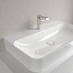 Villeroy & Boch Finion lavabo - dessous meulé 1 trou de robinet 80x47cm - ceramic+ avec trop-plein dissimulé blanc SW106488
