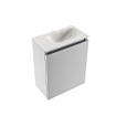 MONDIAZ TURE-DLUX Meuble WC 40 cm Plata. Lavabo EDEN Ostra position droite. Avec 1 trou de robinet. SW1105024