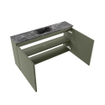 MONDIAZ TURE-DLUX Meuble toilette - 100cm - Army - EDEN - vasque Lava - position centrale - sans trou de robinet SW1103662