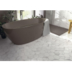Terravito Alpuro carreau mural et de sol - 15x17cm - 9mm - Hexagone - Effet marbre - Blanc mat SW724535