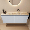 MONDIAZ TURE-DLUX 120cm toiletmeubel Clay. EDEN wastafel Frappe positie midden. Met 1 kraangat. SW1102720