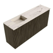 Mondiaz JOYA-DLUX 90cm toiletmeubel - kleur Shadow - Wastafel FAYE positie Links 1 kraangat kleur Nata. SW1424970