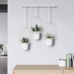 Umbra Triflora suspension pour plantes 64x110x15cm pour 3 plantes polyester blanc/or SW539581