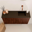 Mondiaz JOYA 80cm toiletmeubel - kleur Ruby - Wastafel FAYE positie Rechts Zonder kraangat kleur Urban. SW1421833