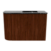 Mondiaz JOYA-DLUX Meuble de salle de bains 61,6cm - arrondi gauche couleur Ruby - Vasque FAYE position Droite 1 trou de robinet couleur Lava SW1423650