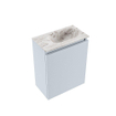 MONDIAZ TURE-DLUX Meuble toilette - 40cm - Clay - EDEN - vasque Glace - position droite - sans trou de robinet SW1103184