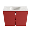 MONDIAZ TURE-DLUX Meuble de toilette 60 cm Fire. Lavabo EDEN Ostra position milieu. Avec 1 trou de robinet. SW1104809