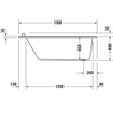 Duravit Starck baignoire encastrable en matière synthétique acrylique rectangulaire 150x70x46cm blanc 0297568