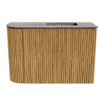 Mondiaz JOYA-DLUX 61.6cm toiletmeubel - ronding links kleur Oak - Wastafel FAYE positie Rechts Zonder kraangat kleur Oza. SW1424111