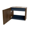 Mondiaz JOYA-DLUX Meuble de toilette 50cm - couleur Walnut - Vasque FAYE position Gauche Sans trou de robinet couleur Arena SW1424324