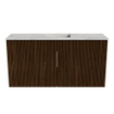 Mondiaz JOYA-DLUX Meuble de salle de bains 80cm - couleur Walnut - Vasque FAYE position Milieu 1 trou de robinet couleur Glace SW1422389