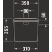 Duravit no.1 réservoir avec raccordement intérieur gauche et droit 35.5x39x17cm blanc brillant SW527840