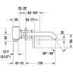 Duravit C.1 afbouwdeel v. wastafelmengkraan chroom SW420950